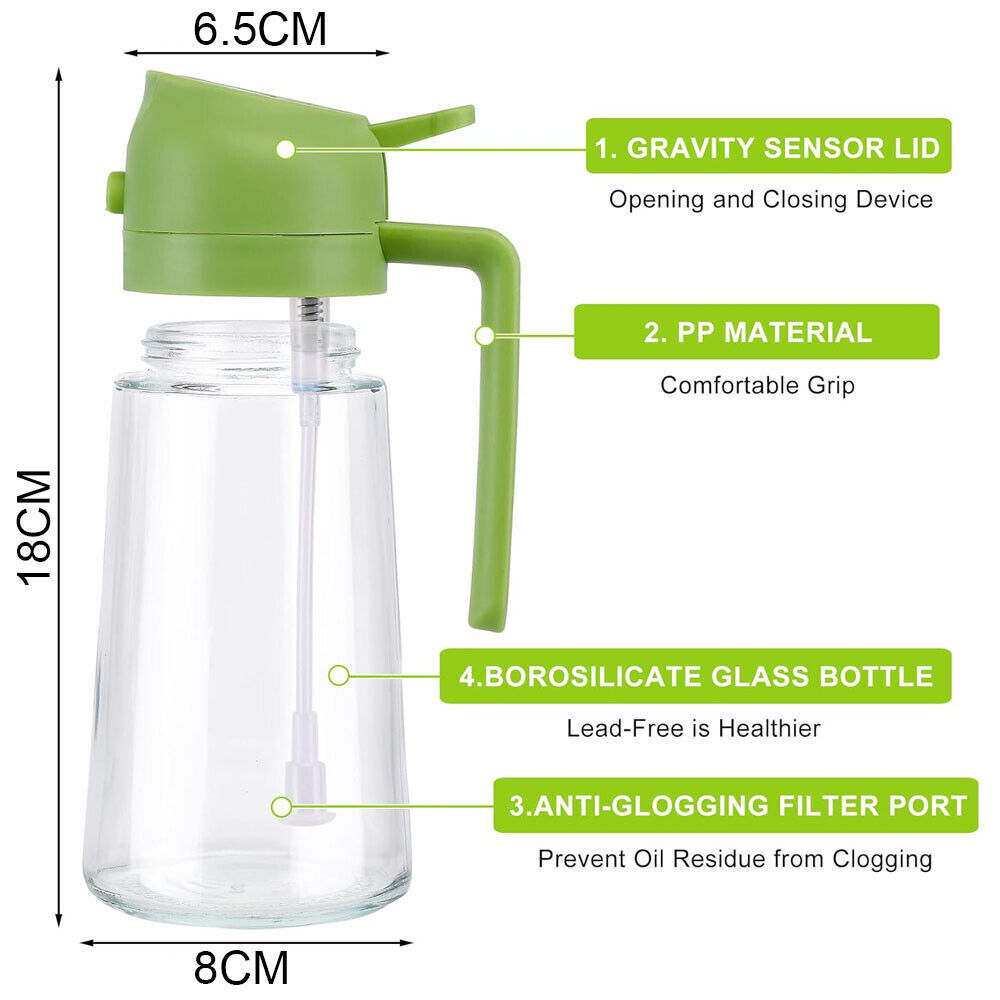 2 In1 Olive Oil Sprayer Dispenser Cooking Baking BBQ Spray Bottle Kitchen Tool.