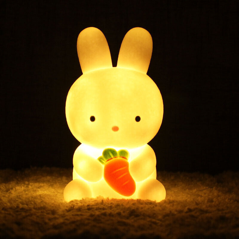 Kids Lamp Night Light Bedside Desk Lampshade Bunny Star Moon Bed Side Gift AU
