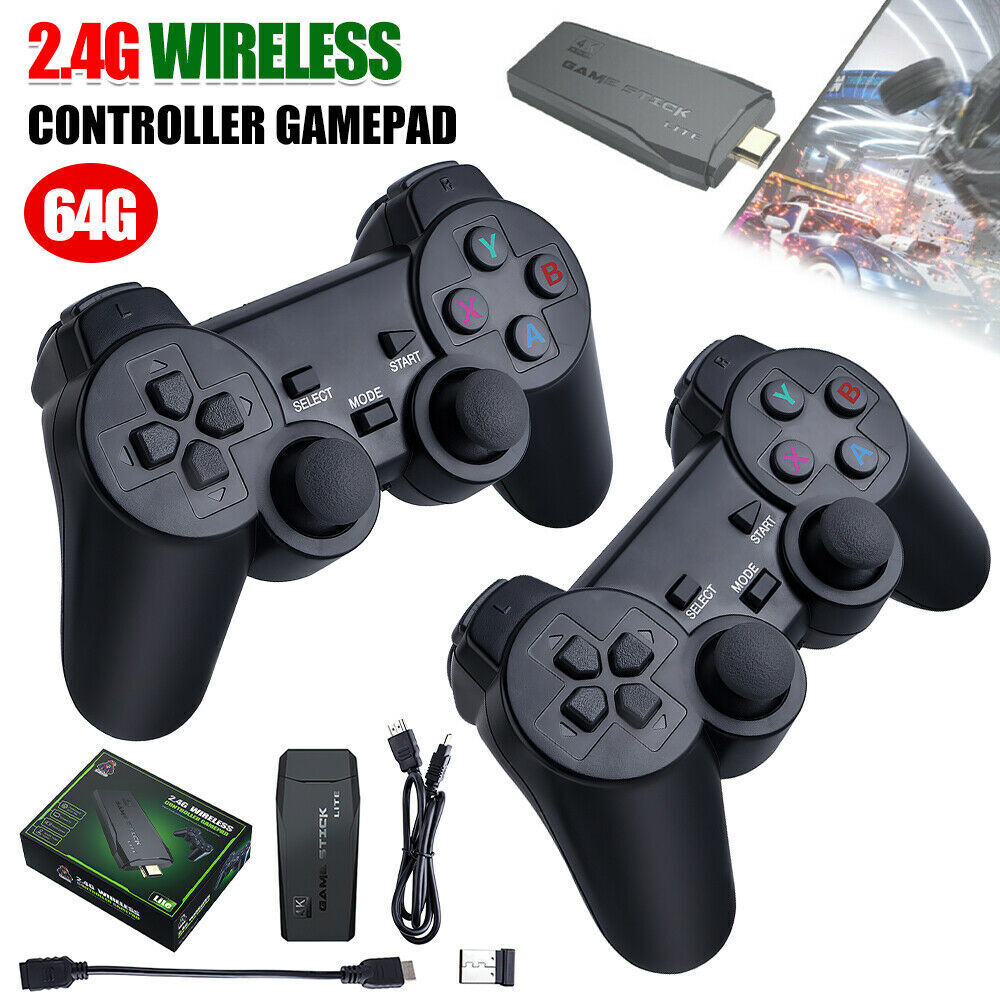 20000+ 4K HDMI TV Video Game Stick Retro Gaming Console W/ 2 Wireless Controller
