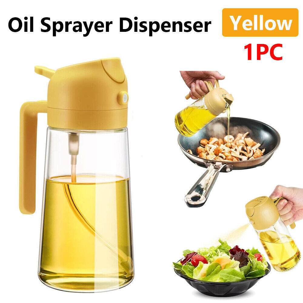 2 In1 Olive Oil Sprayer Dispenser Cooking Baking BBQ Spray Bottle Kitchen Tool.