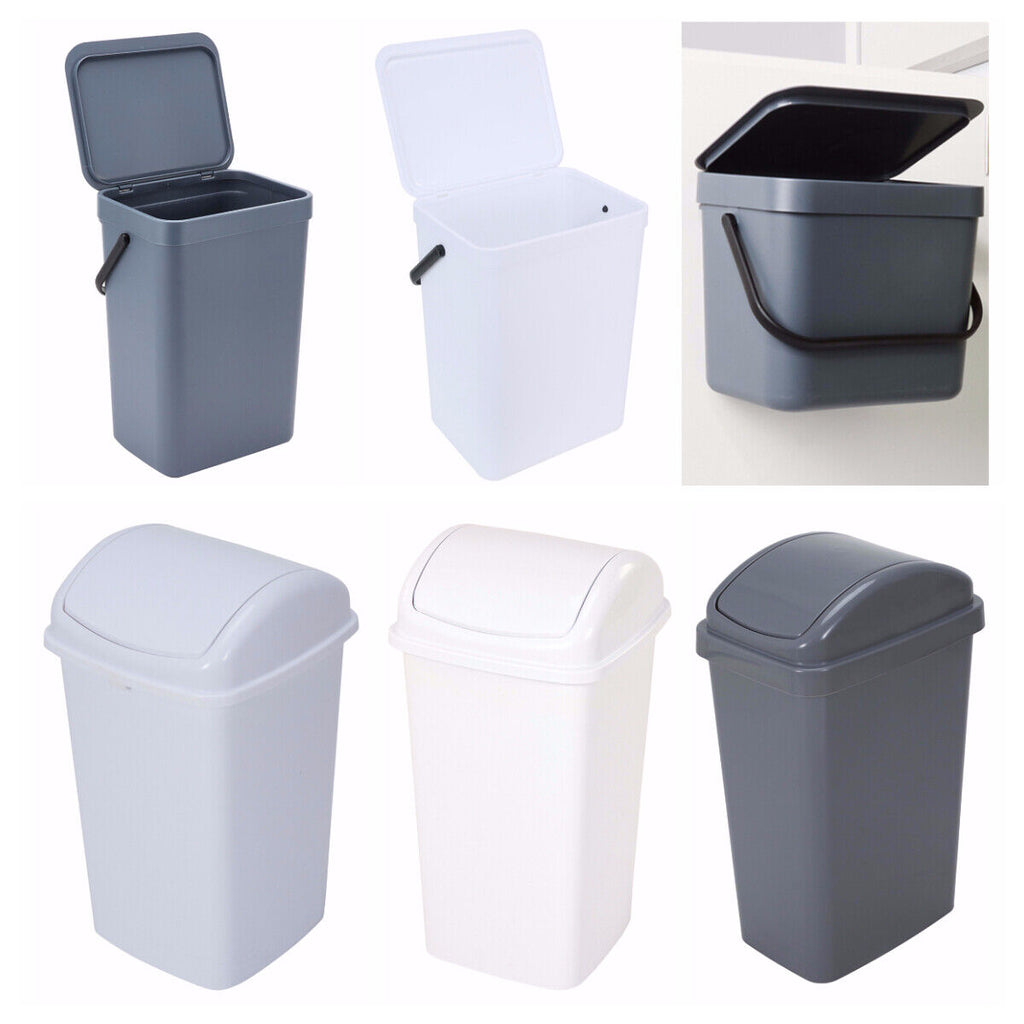 5-55L Rubbish Bin Kitchen Home Garbage Dust Waste Trash Plastic Lid Bin S-Large
