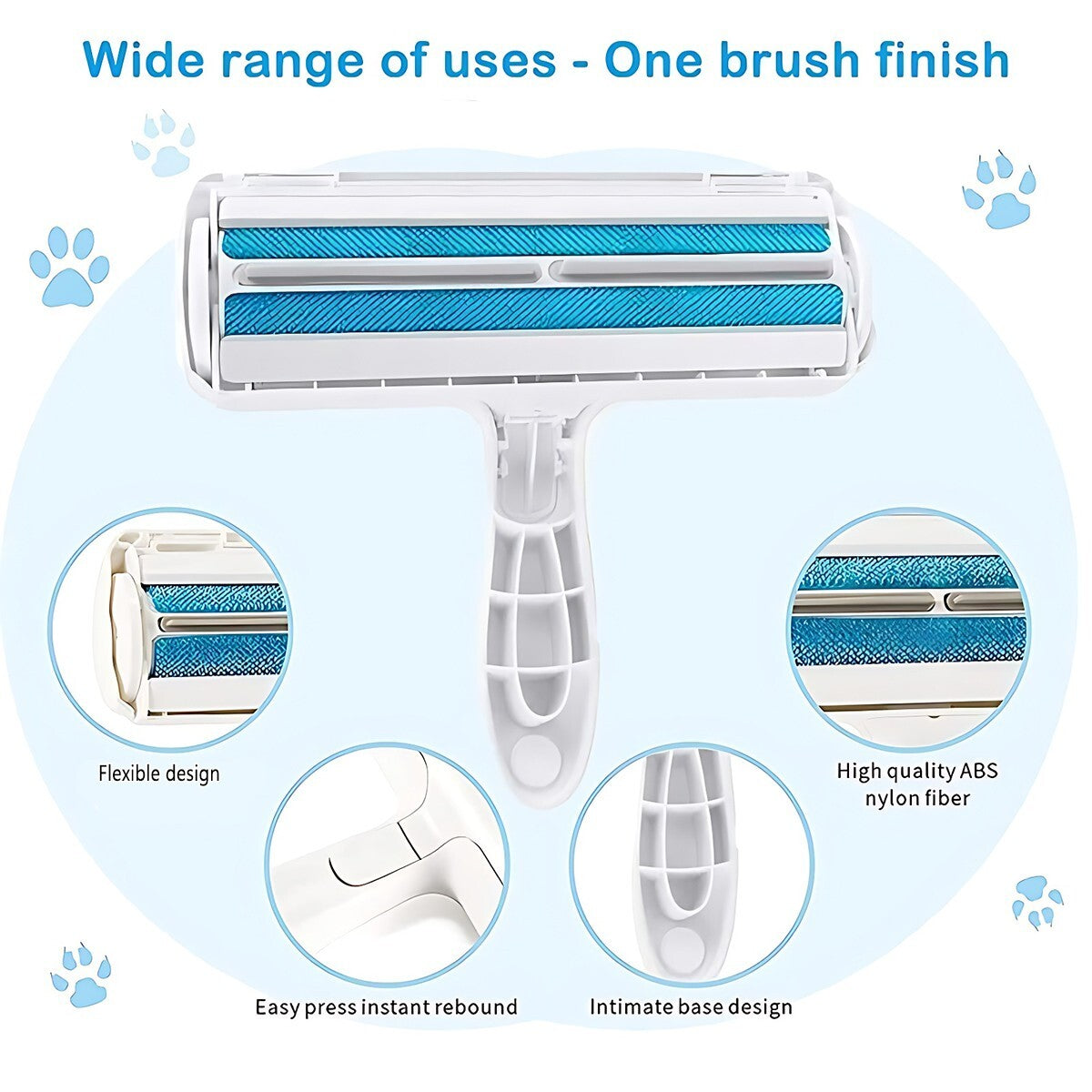Pet Dog Cat Hair Remover Brush Self Cleaning Hair Remover Fur Removal Brush AU