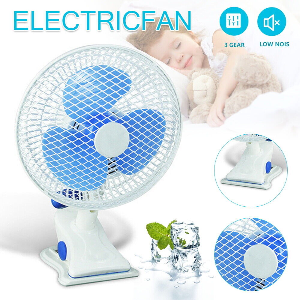 Hydroponics 2 Speed Clip Fan Vertical 6" Inch Oscillating Fan Fit Grow Tent Pole