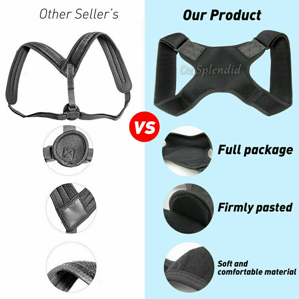 Adjustable Posture Corrector Back Shoulder Support Belt Body Brace Back Unisex