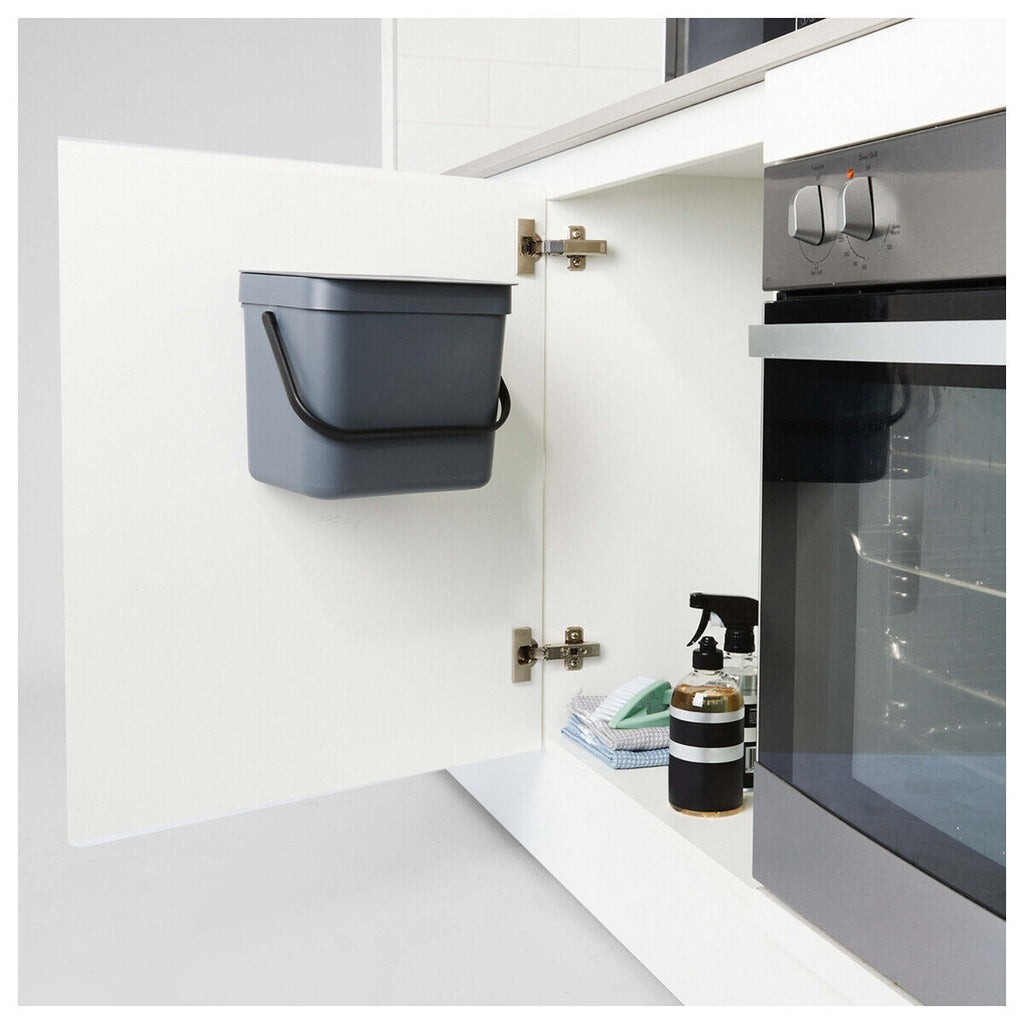 5-55L Rubbish Bin Kitchen Home Garbage Dust Waste Trash Plastic Lid Bin S-Large