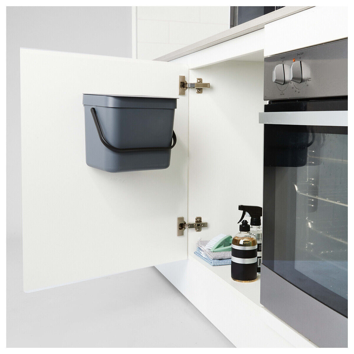 5-55L Rubbish Bin Kitchen Home Garbage Dust Waste Trash Plastic Lid Bin S-Large