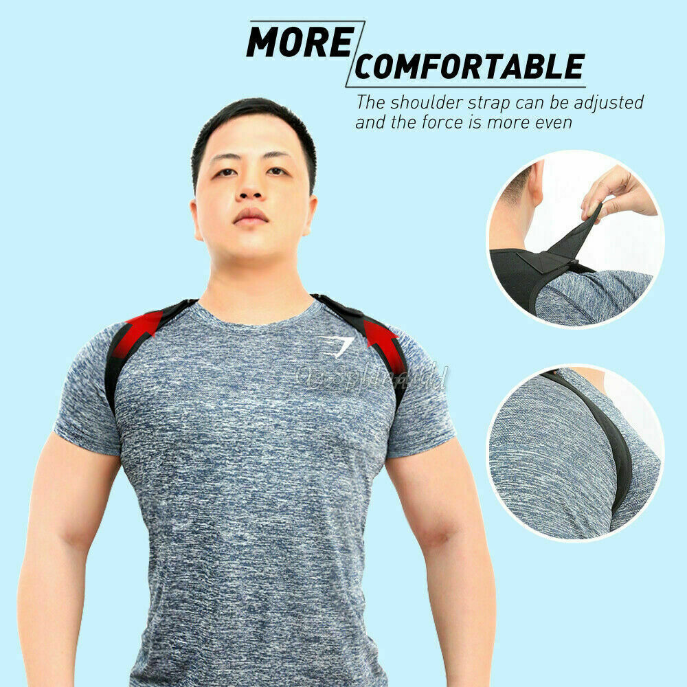 Adjustable Posture Corrector Back Shoulder Support Belt Body Brace Back Unisex