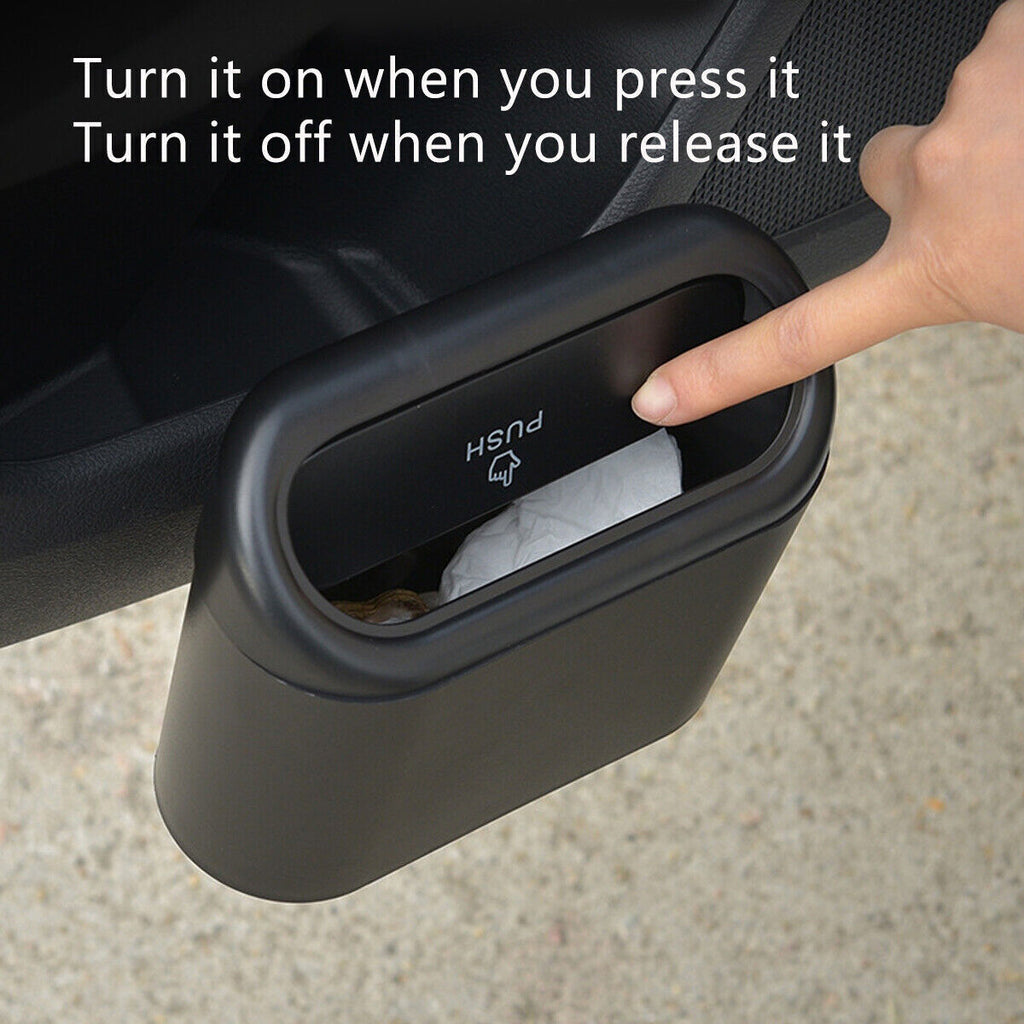 2Pcs Universal Car Trash Bin Can Auto Waste Garbage Dust Dustbin Box Case Holder