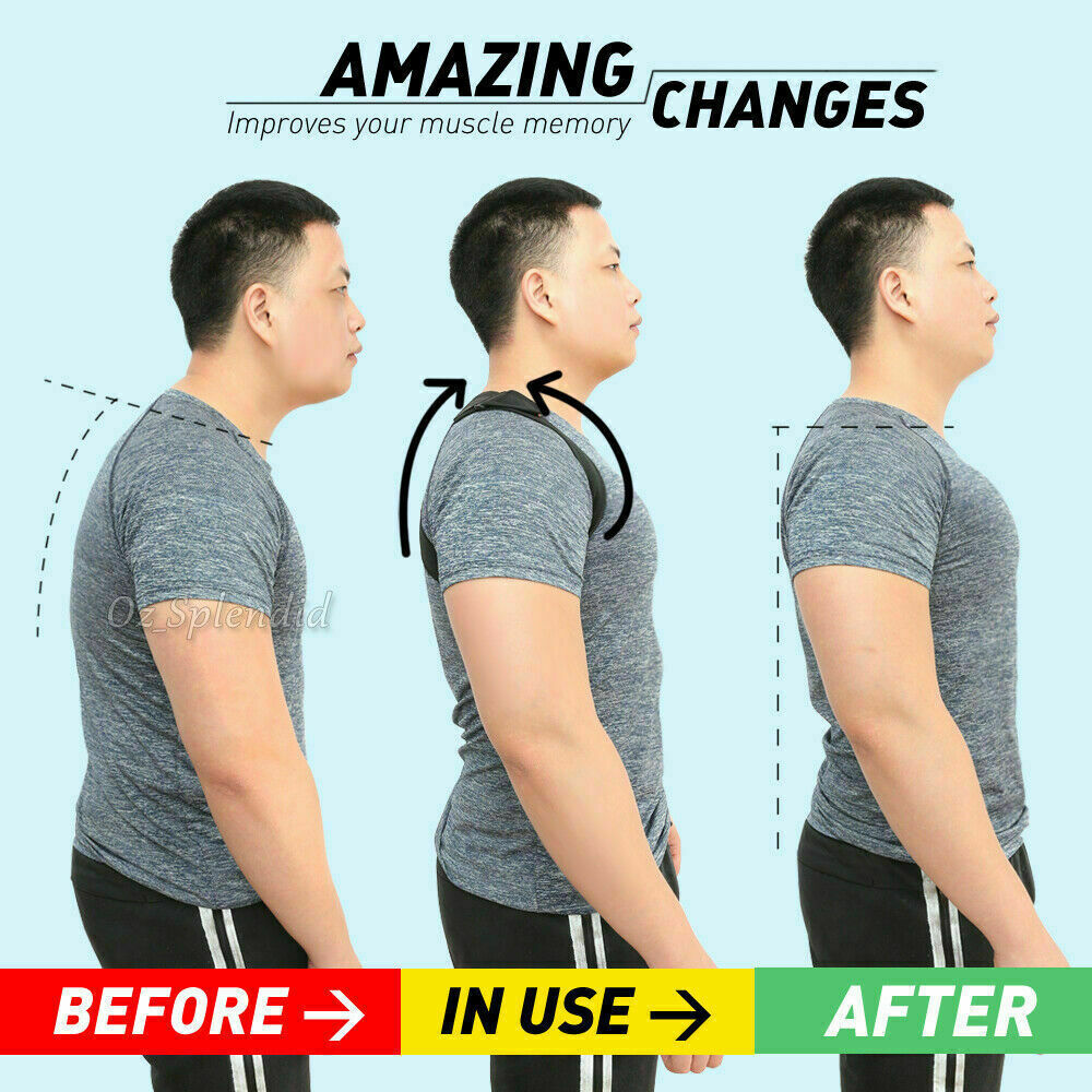 Adjustable Posture Corrector Back Shoulder Support Belt Body Brace Back Unisex