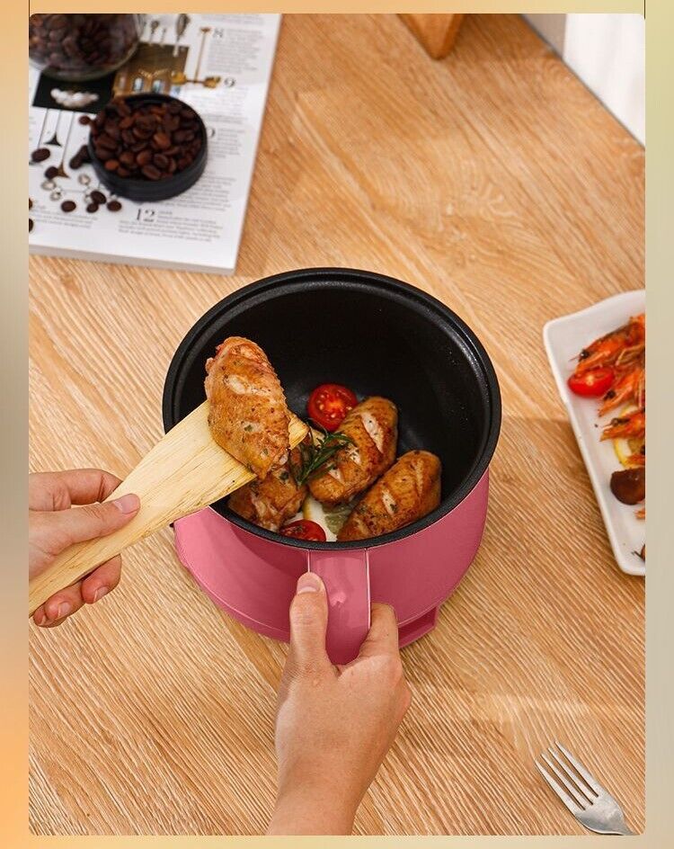 1.8L Portable Electric Mini Rice Cooker Non-Stick Soup Cooker Multi Cooking