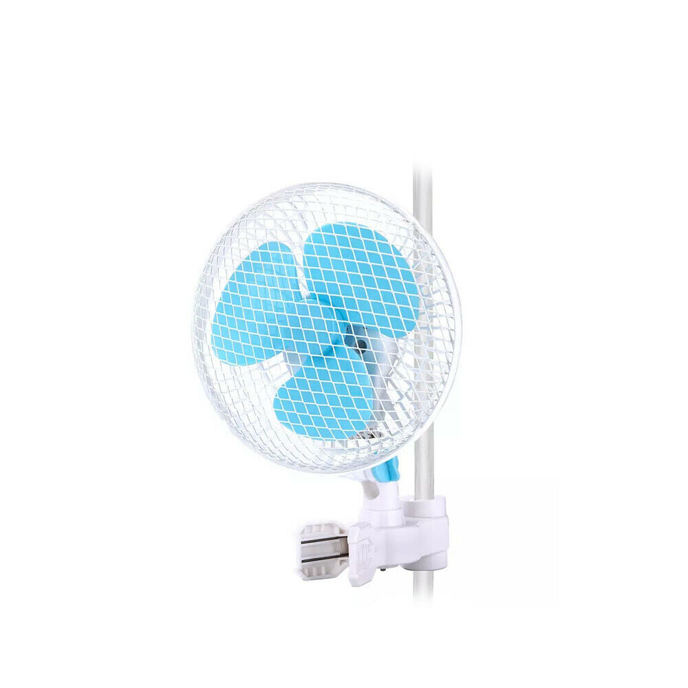 Hydroponics 2 Speed Clip Fan Vertical 6" Inch Oscillating Fan Fit Grow Tent Pole