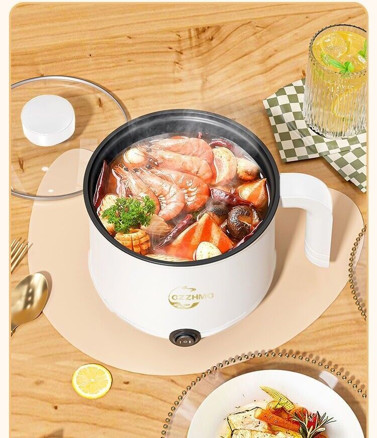 1.8L Portable Electric Mini Rice Cooker Non-Stick Soup Cooker Multi Cooking