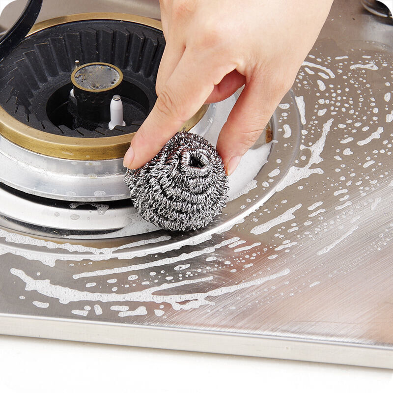 Stainless Steel Scourers Steel Wool Scrubber Pad Used for Dishes Pots 6 Pack