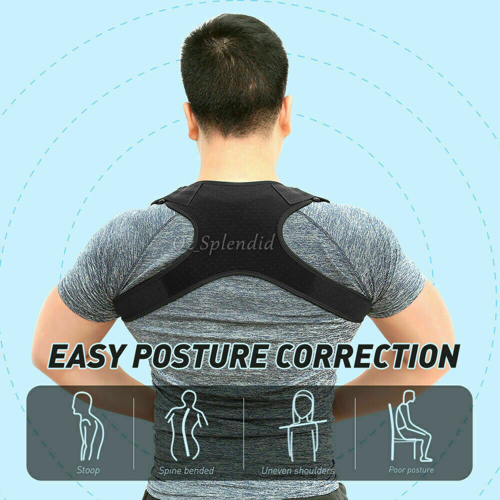 Adjustable Posture Corrector Back Shoulder Support Belt Body Brace Back Unisex
