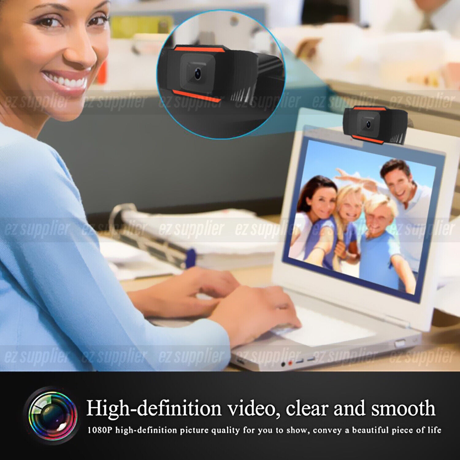 1080P Webcam Full HD USB 2.0 PC Desktop Laptop Web Camera with Microphone HOT