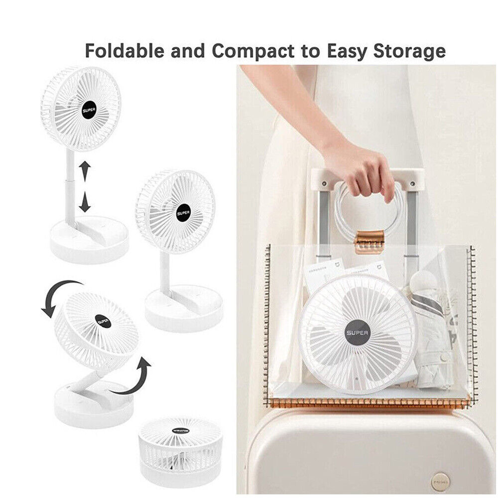 Portable Desk Fan Foldable USB Table Fan Rechargeable Fan Mini Cooling Fans