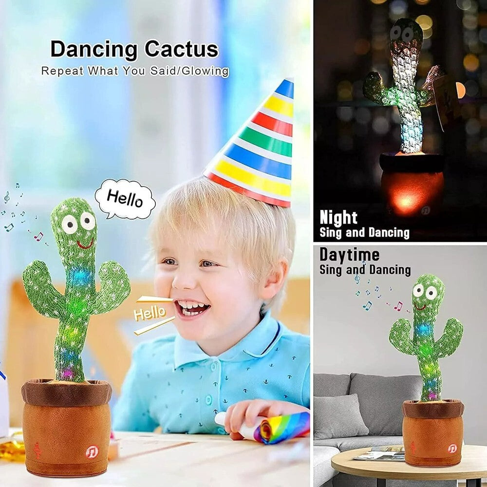 Talking Toy Dancing Cactus Doll Speak Talk Sound Record Repeat Kawaii Funny Toy