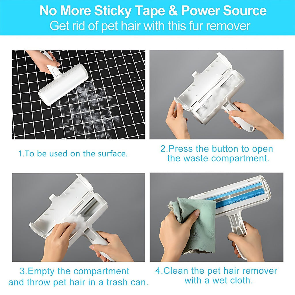 Pet Dog Cat Hair Remover Brush Self Cleaning Hair Remover Fur Removal Brush AU
