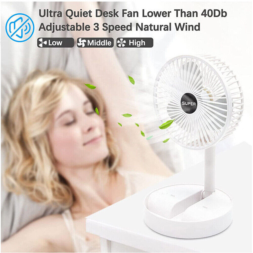 Portable Desk Fan Foldable USB Table Fan Rechargeable Fan Mini Cooling Fans