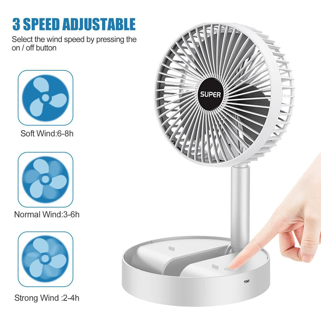 Portable Desk Fan Foldable USB Table Fan Rechargeable Fan Mini Cooling Fans