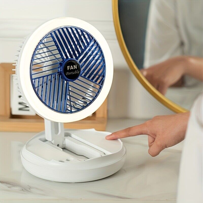 Folding Cooling Fan Rechargeable Wall Mounted Fan Remote Control for Home Office