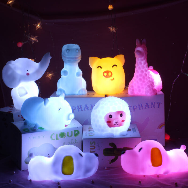 Kids Lamp Night Light Bedside Desk Lampshade Bunny Star Moon Bed Side Gift AU