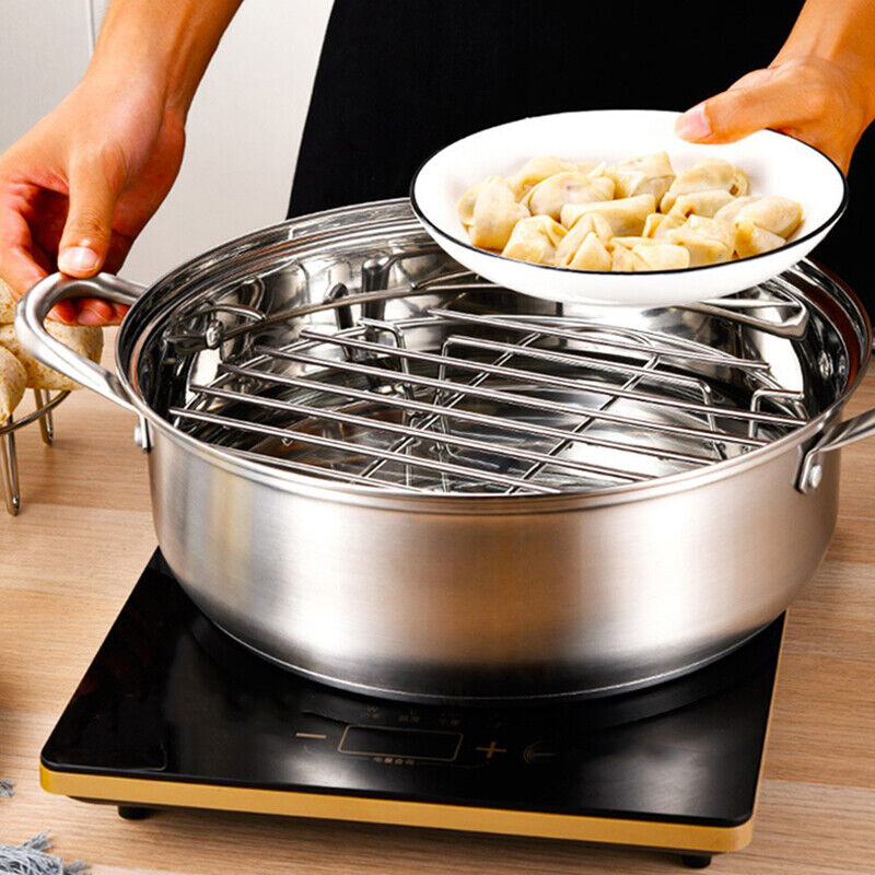 Stainless Steel Cookware Steamer Cooking Pot Rack Stand Kitchen Steaming Racks