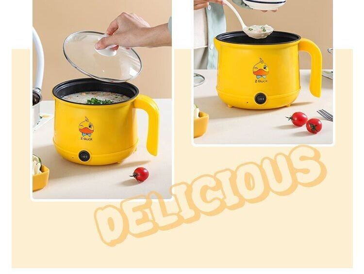1.8L Portable Electric Mini Rice Cooker Non-Stick Soup Cooker Multi Cooking