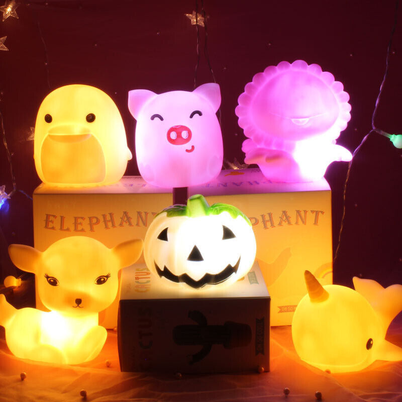Kids Lamp Night Light Bedside Desk Lampshade Bunny Star Moon Bed Side Gift AU