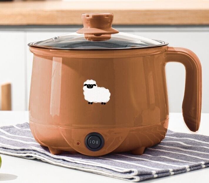 1.8L Portable Electric Mini Rice Cooker Non-Stick Soup Cooker Multi Cooking