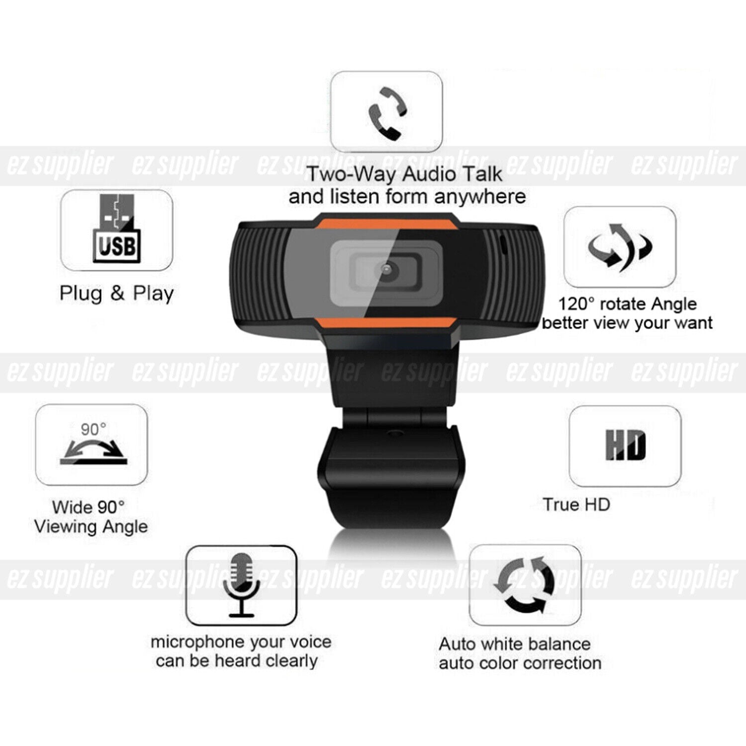 1080P Webcam Full HD USB 2.0 PC Desktop Laptop Web Camera with Microphone HOT