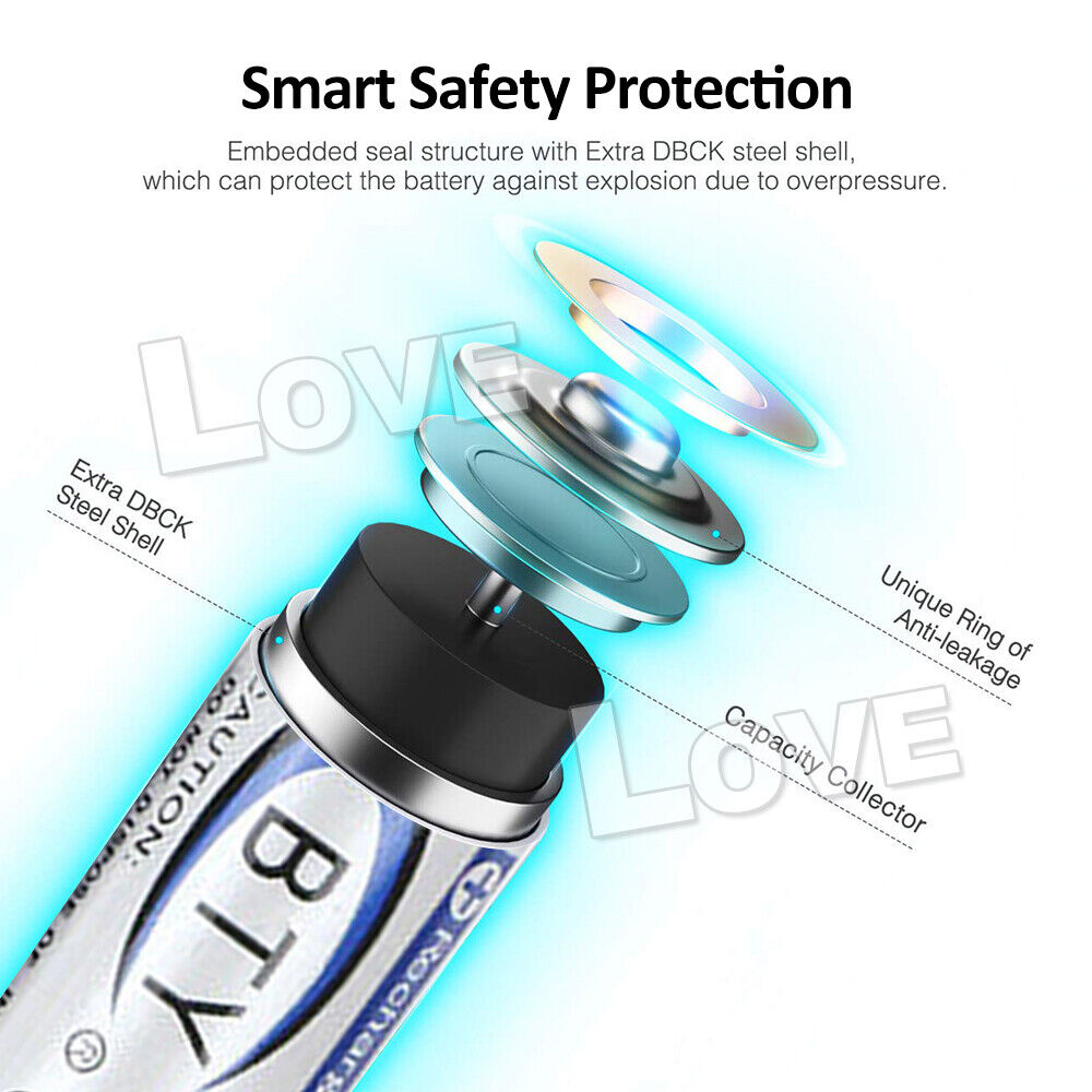 4-24X 3000Mah Aa/1000Mah AAA Rechargeable Battery NI-MH 1.2V Recharge Batteries