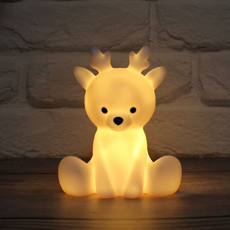 Kids Lamp Night Light Bedside Desk Lampshade Bunny Star Moon Bed Side Gift AU