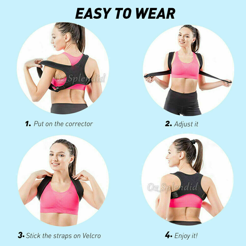 Adjustable Posture Corrector Back Shoulder Support Belt Body Brace Back Unisex