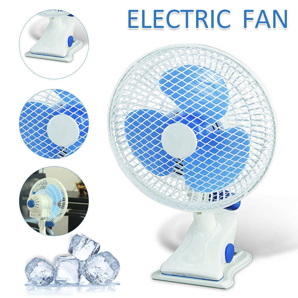 Hydroponics 2 Speed Clip Fan Vertical 6" Inch Oscillating Fan Fit Grow Tent Pole