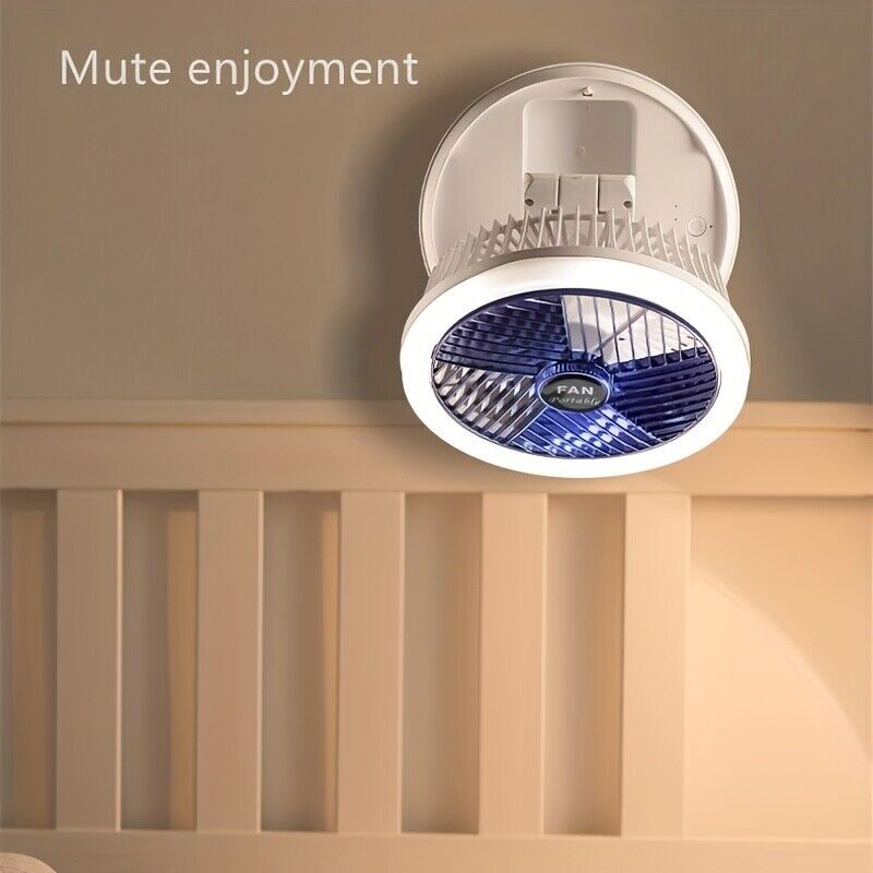 Folding Cooling Fan Rechargeable Wall Mounted Fan Remote Control for Home Office