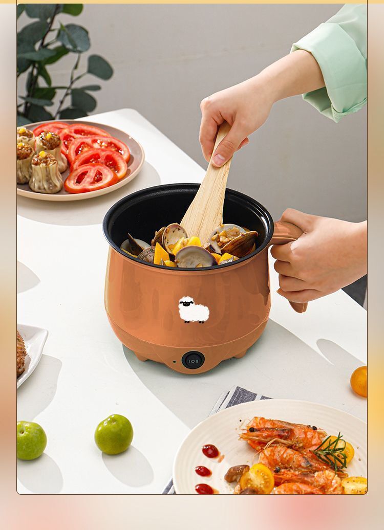 1.8L Portable Electric Mini Rice Cooker Non-Stick Soup Cooker Multi Cooking