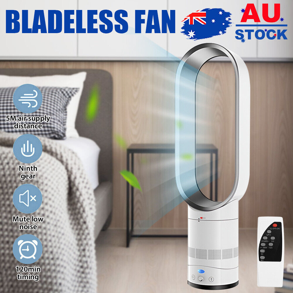 16" Bladeless Fan Airflow Cooling Fan Low Db with Remote Control Summer Coolers