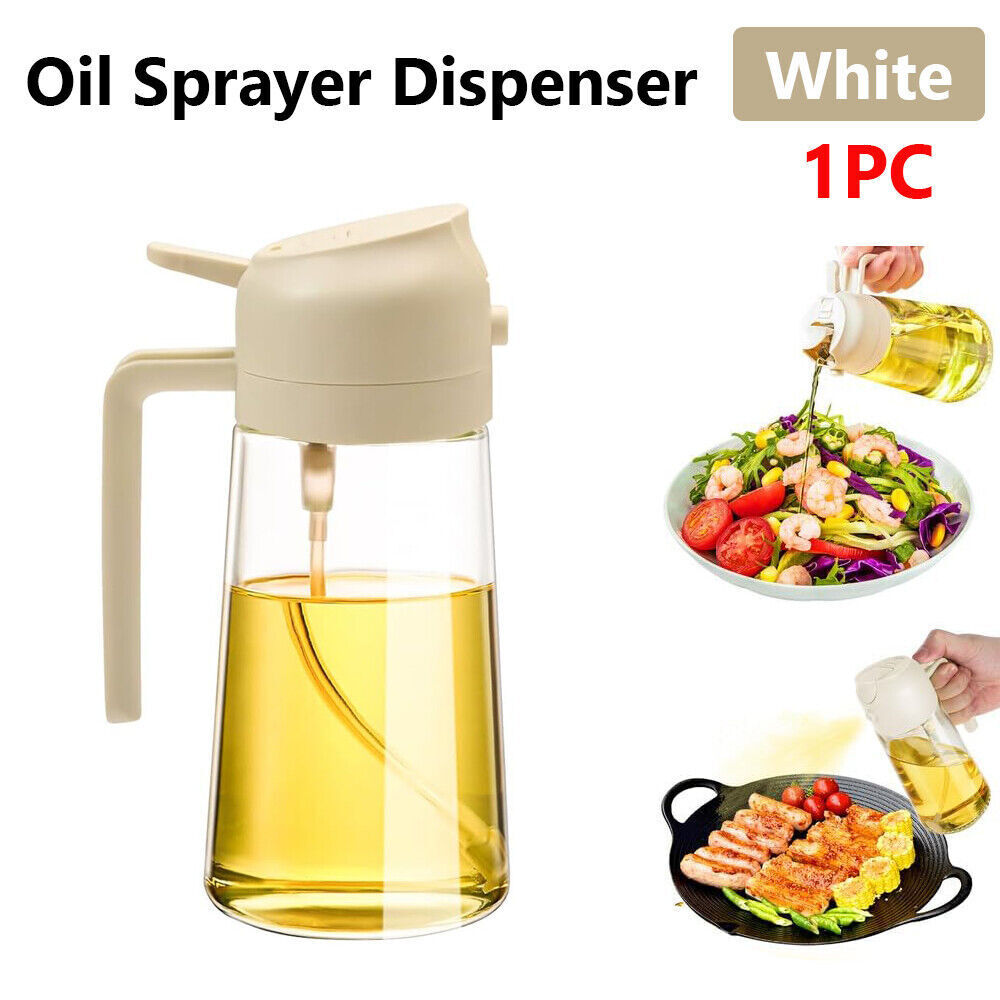 2 In1 Olive Oil Sprayer Dispenser Cooking Baking BBQ Spray Bottle Kitchen Tool.