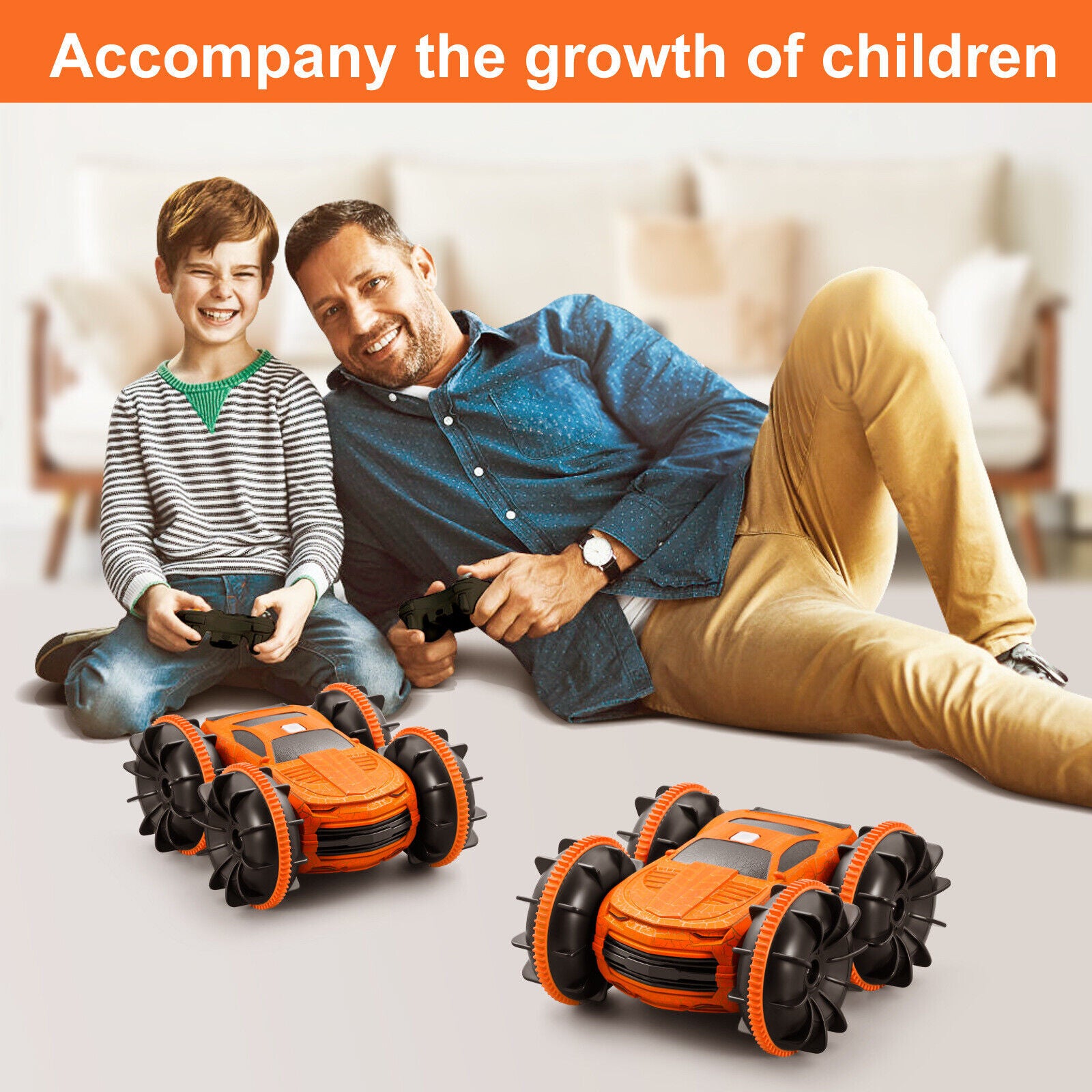 RC Cars Remote Control Car Amphibious off Road Truck Racing Toy Fo Kids 360Flips
