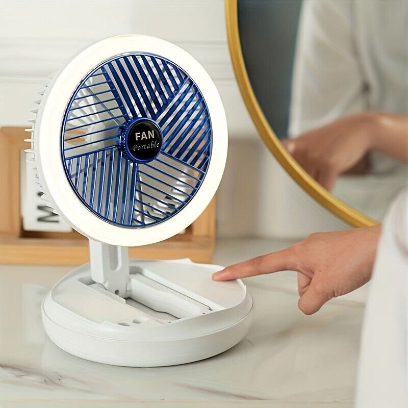 Folding Cooling Fan Rechargeable Wall Mounted Fan Remote Control for Home Office