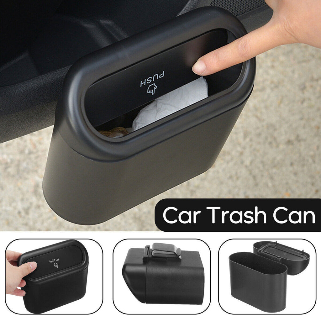 2Pcs Universal Car Trash Bin Can Auto Waste Garbage Dust Dustbin Box Case Holder