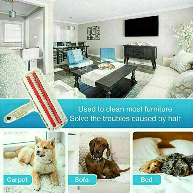 Pet Dog Cat Hair Remover Brush Self Cleaning Hair Remover Fur Removal Brush AU