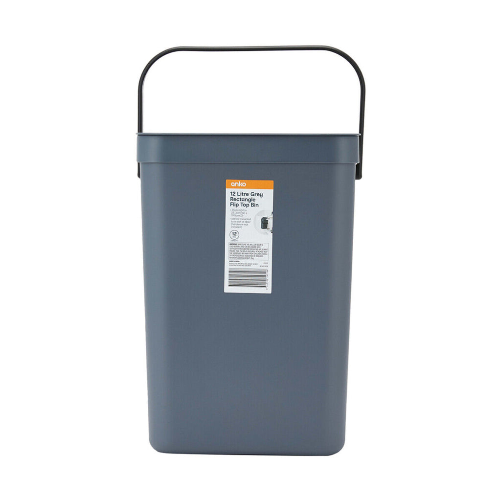 5-55L Rubbish Bin Kitchen Home Garbage Dust Waste Trash Plastic Lid Bin S-Large