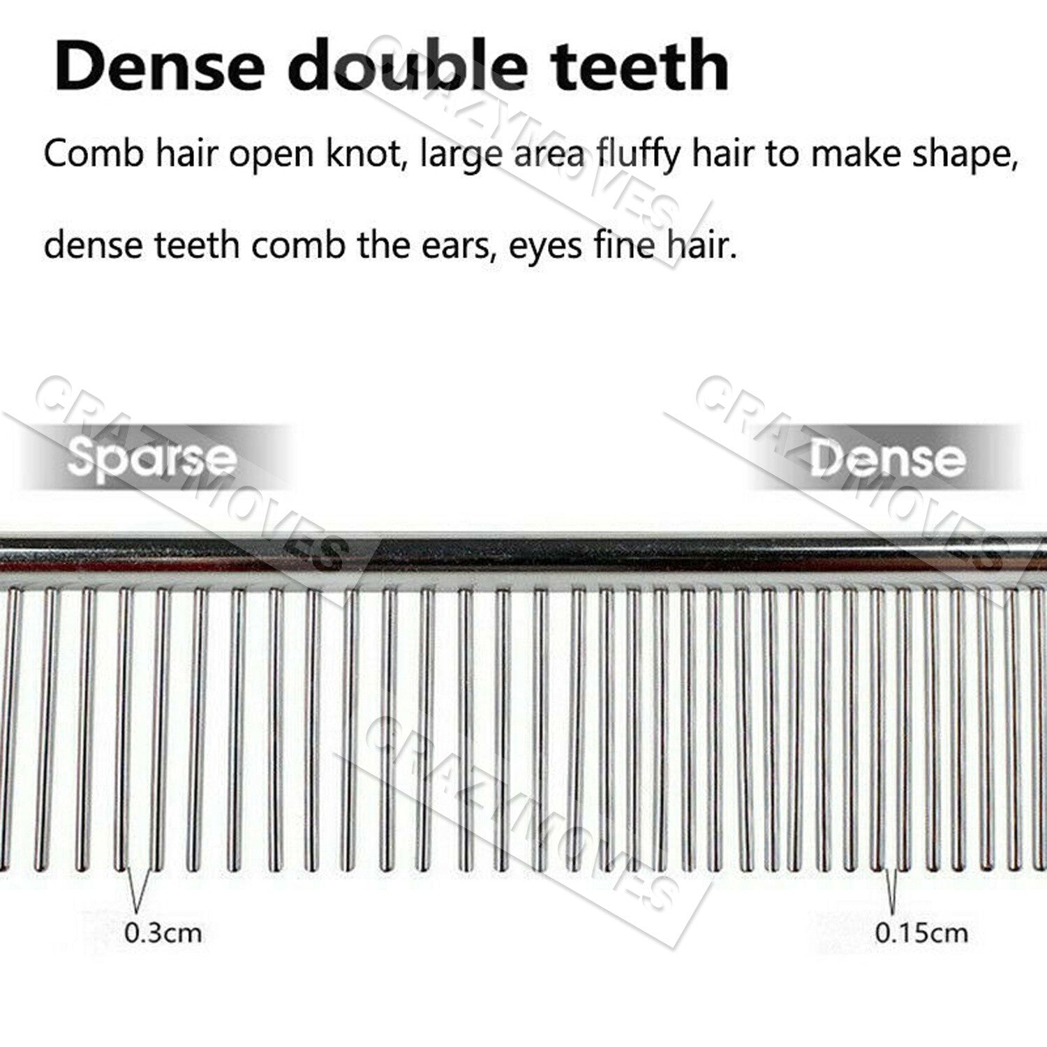 Stainless Steel Teeth Metal Comb Brush Pet Cat Dog Hair Grooming Trimmer
