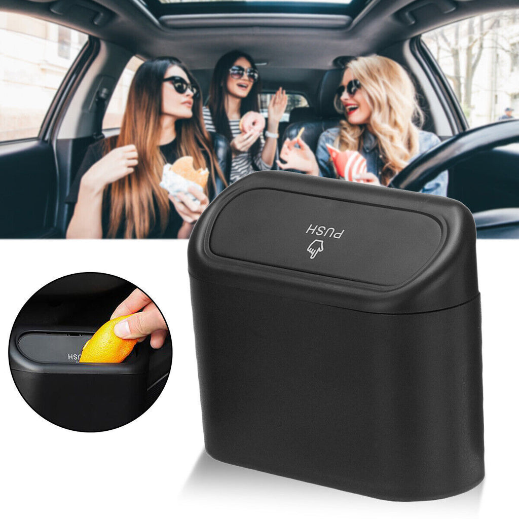 2Pcs Universal Car Trash Bin Can Auto Waste Garbage Dust Dustbin Box Case Holder