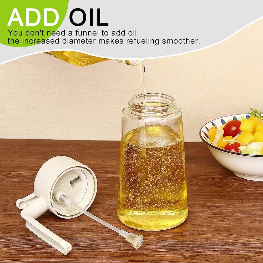 2 In1 Olive Oil Sprayer Dispenser Cooking Baking BBQ Spray Bottle Kitchen Tool.