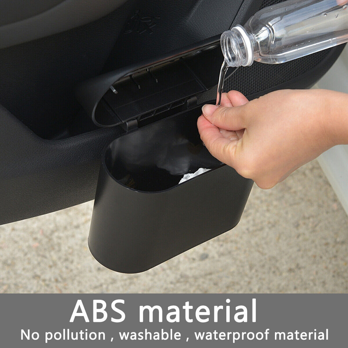 2Pcs Universal Car Trash Bin Can Auto Waste Garbage Dust Dustbin Box Case Holder