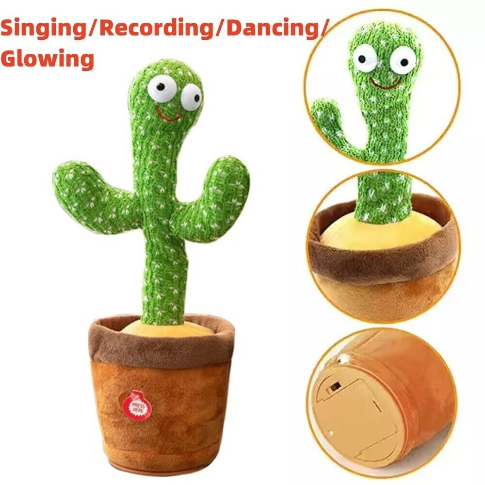 Talking Toy Dancing Cactus Doll Speak Talk Sound Record Repeat Kawaii Funny Toy